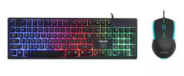 KIT GAMER TECLADO + MOUSE PHILIPS COM LED