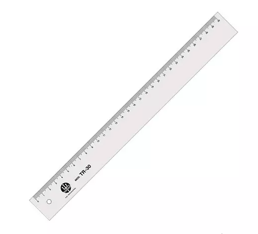 REGUA 30 CM TRANSPARENTE