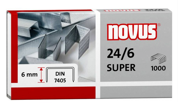 NOVUS AGRAFOS 24/6 1000PCS (6MM)