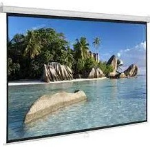 TELA MANUAL PARA PROJETOR 200X200 CMS